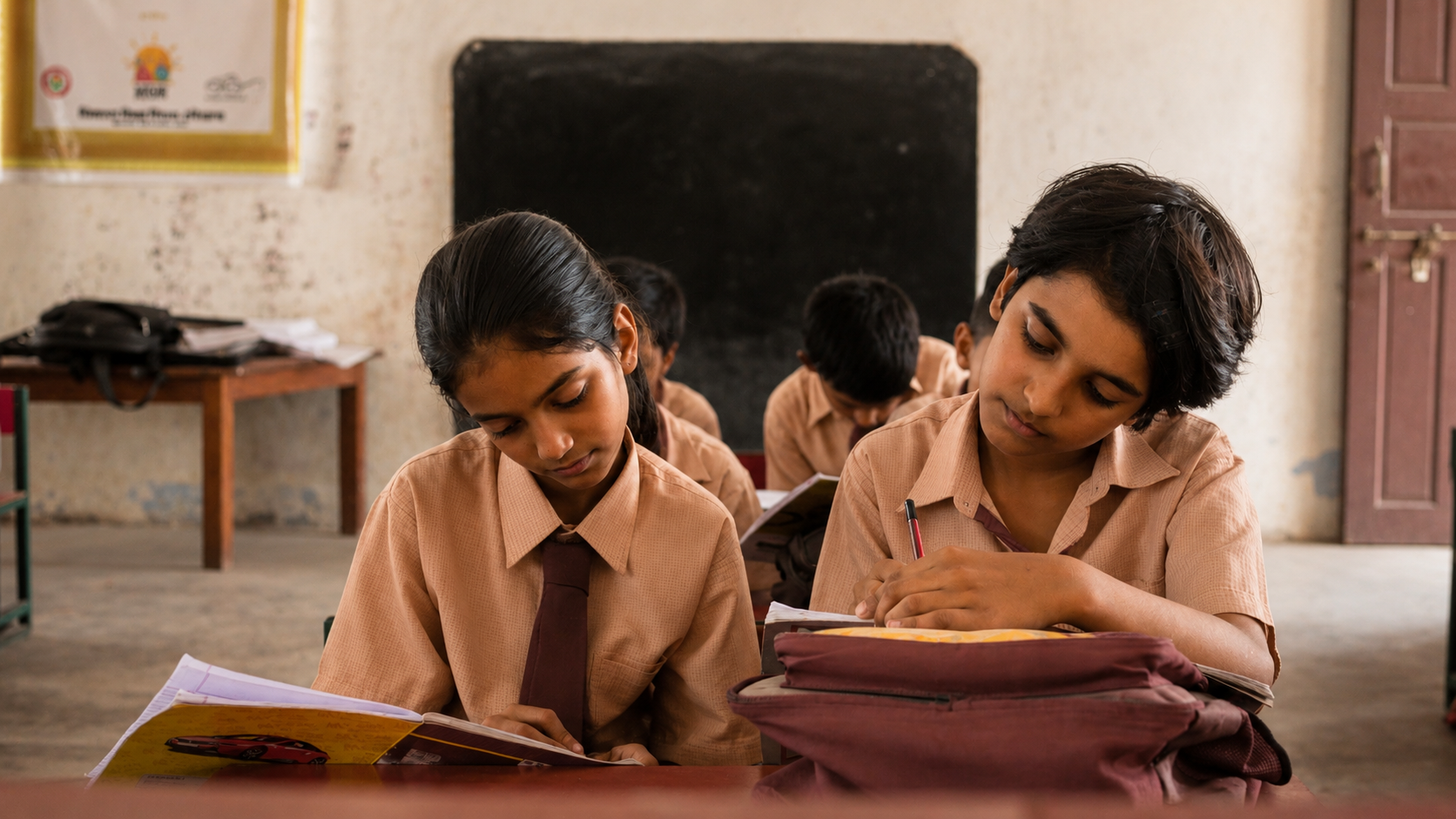 Students studying at St. Theresa's
